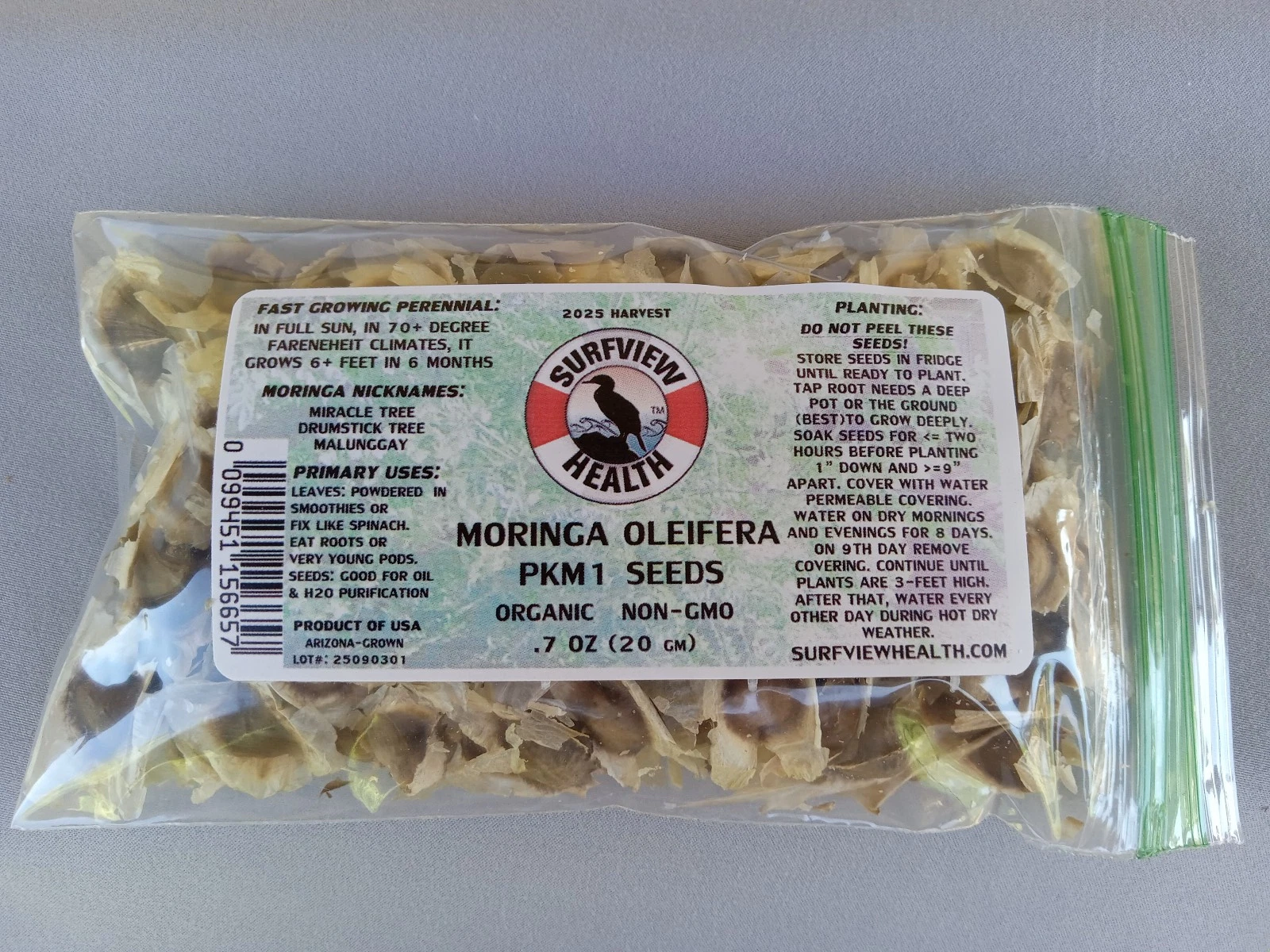 Moringa Oleifera PKM1 Seeds .7oz (20gm - about 90 seeds) - Surfview Premium Seed - Image 3